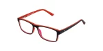 Velocity Full Rim Square Anti Glare Blue Cut Red Black Frame - Image 2