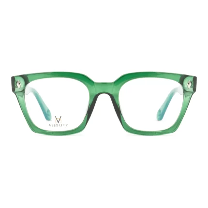 Velocity Square Full Rim Eyeglasses - Green