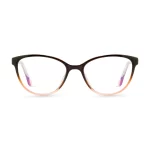 Velocity Full Rim Cat Eye Anti Glare Blue Cut Brown Frame